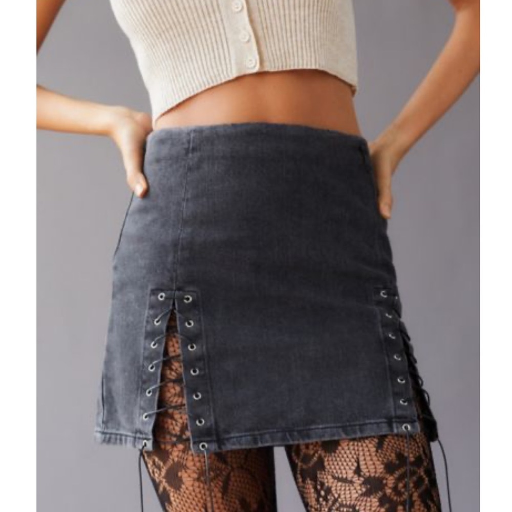 Lace up urban outfitters skirt
